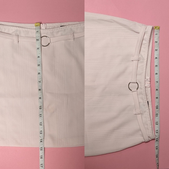 3/$25 Vintage Pastel Pink Mini Belted Low Waisted Pencil Skirt - Picture 4 of 5